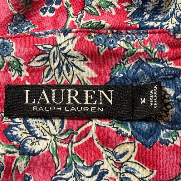 Lauren Ralph Lauren NWT Floral Nightgown Sleepwear Pink Blue Sleeveless Size M - Picture 4 of 8